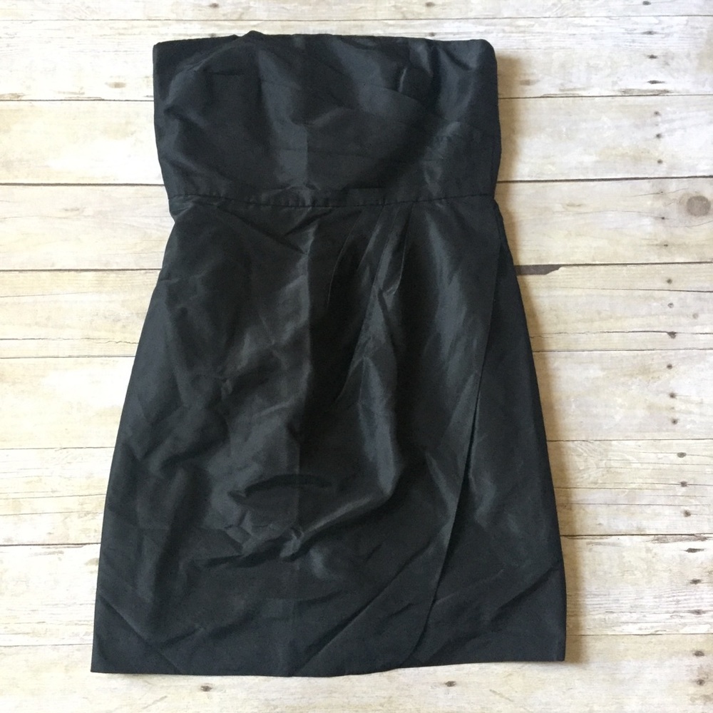 J Crew silk strapless cocktail dress